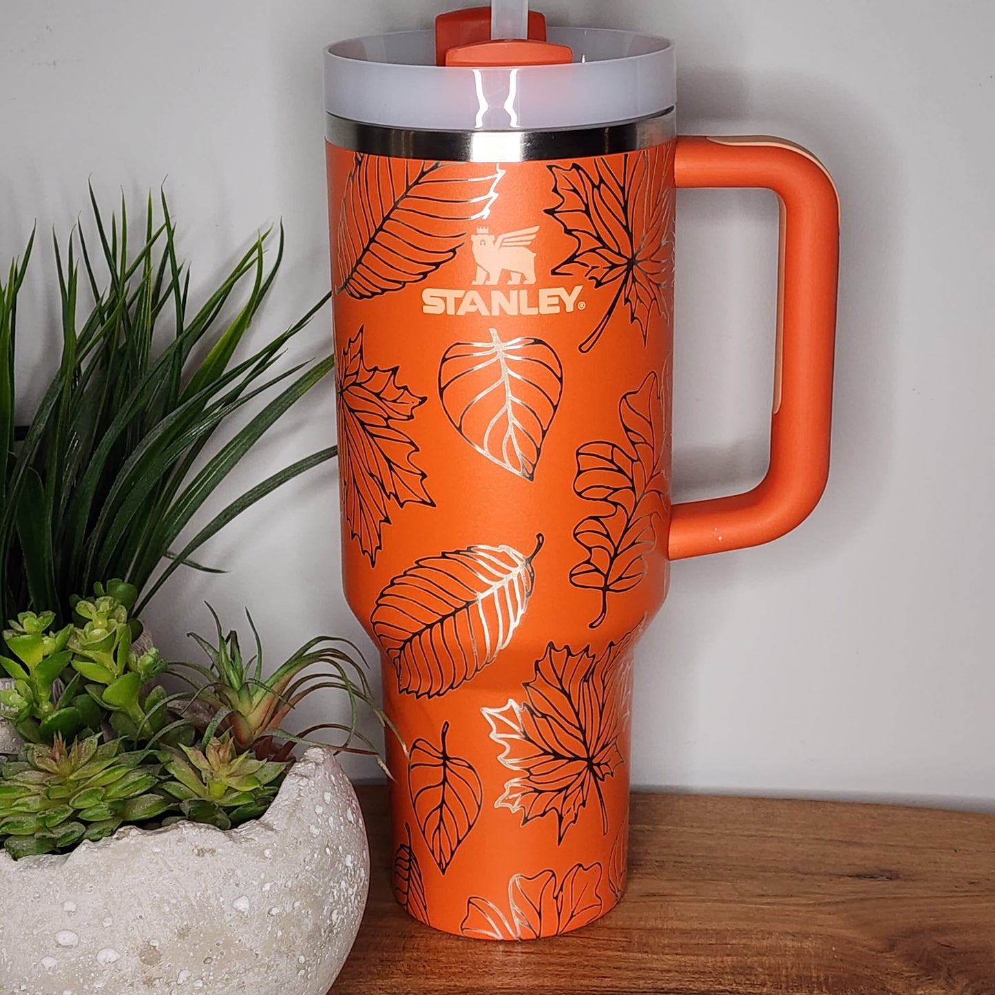 Autumn Leaves on Stanley 2.0 Quencher, Pumpkin Spice