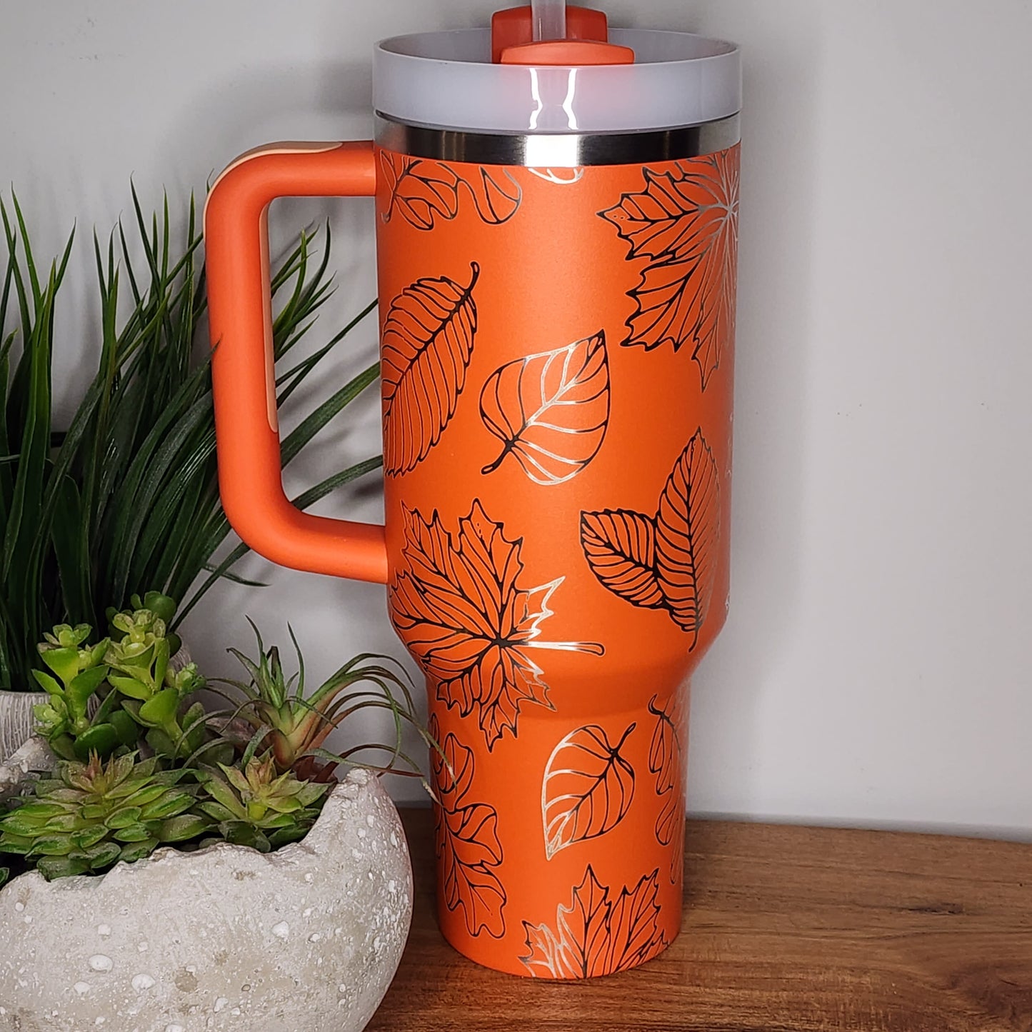 Autumn Leaves on Stanley 2.0 Quencher, Pumpkin Spice