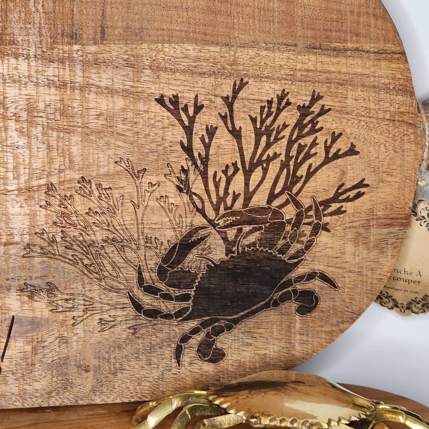 "Everything Tastes Better at the Beach" Crab / Coral