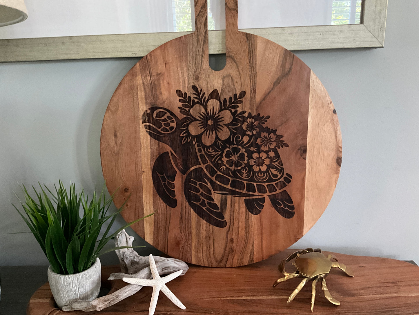 Turtle with Flowers board
