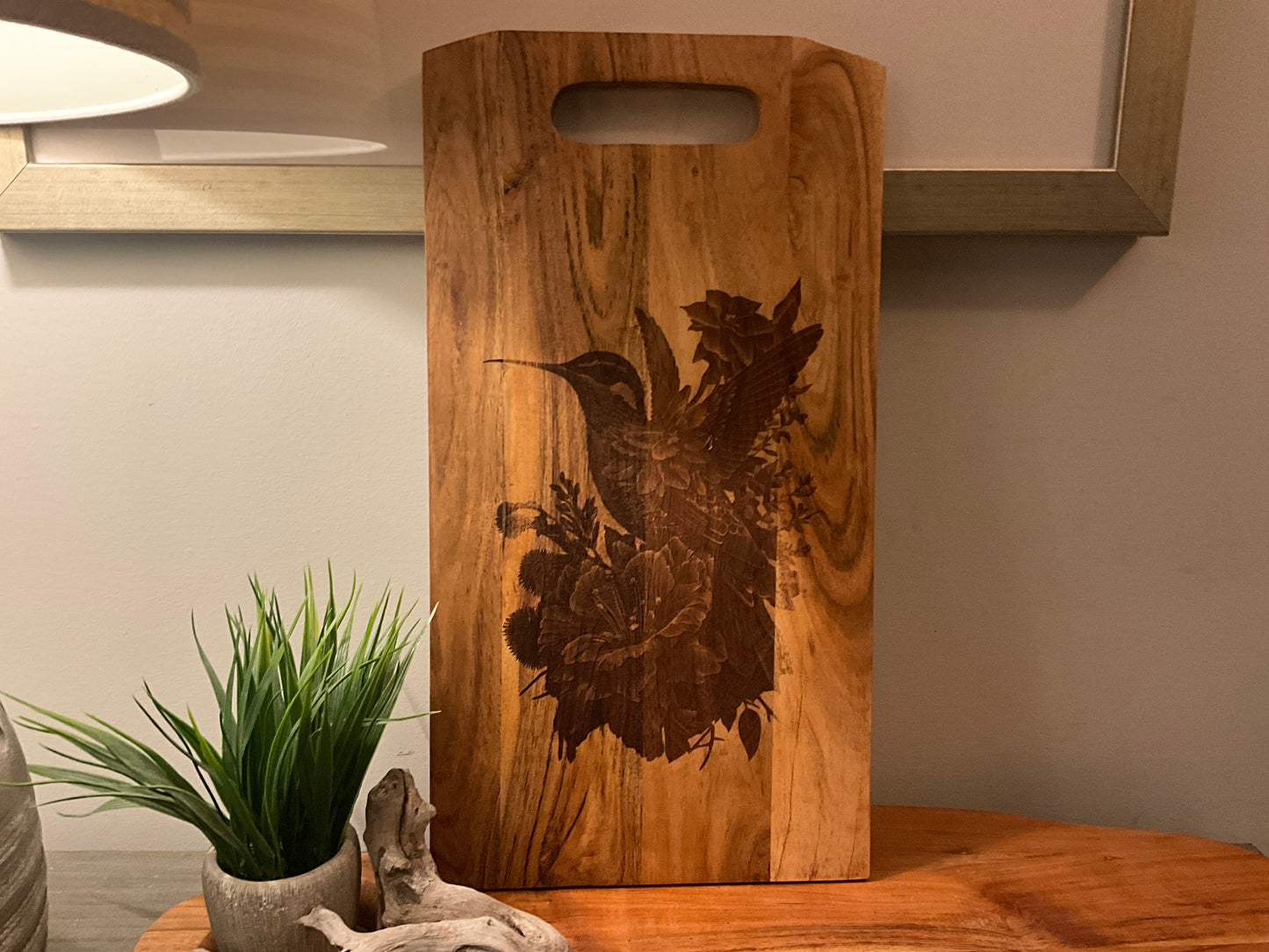 Acacia Rectangular Board - Hummingbird