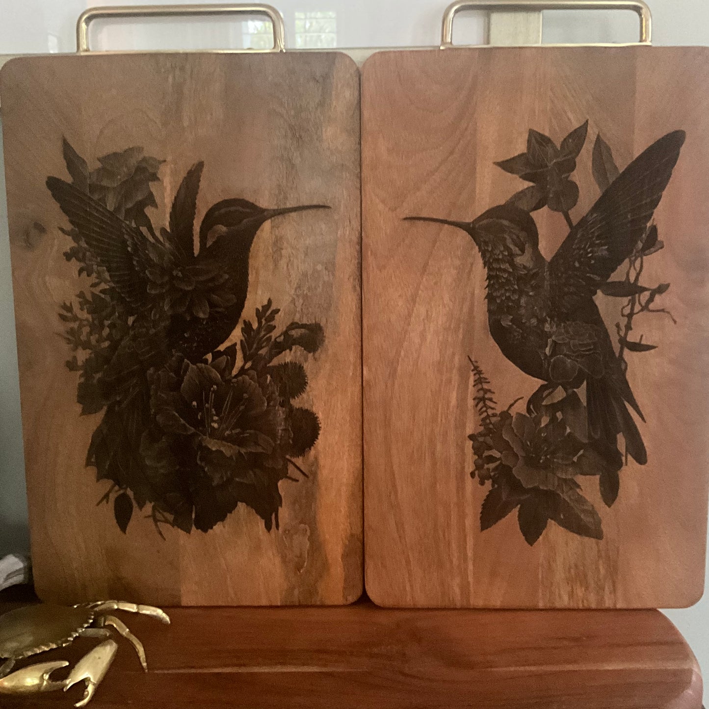 Acacia Rectangular Board - Hummingbird