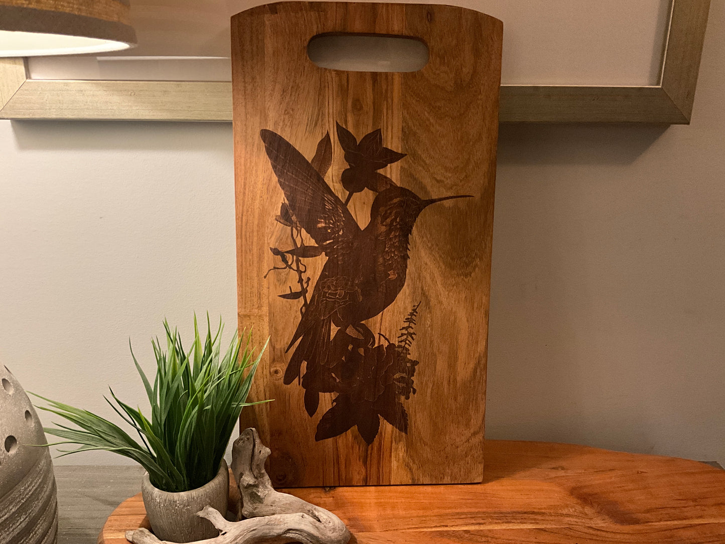 Acacia Rectangular Board - Hummingbird