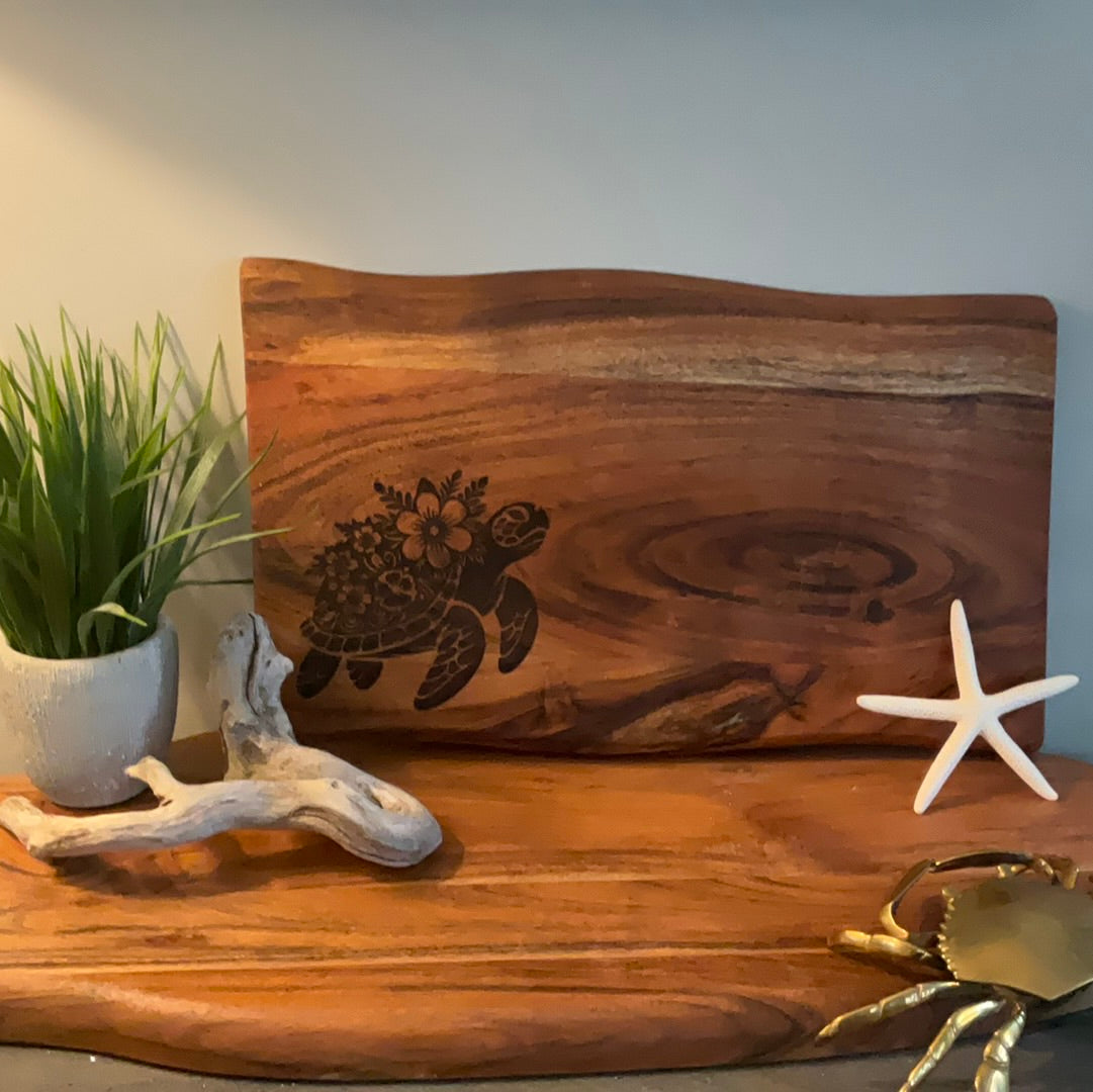Turtle with Flowers board