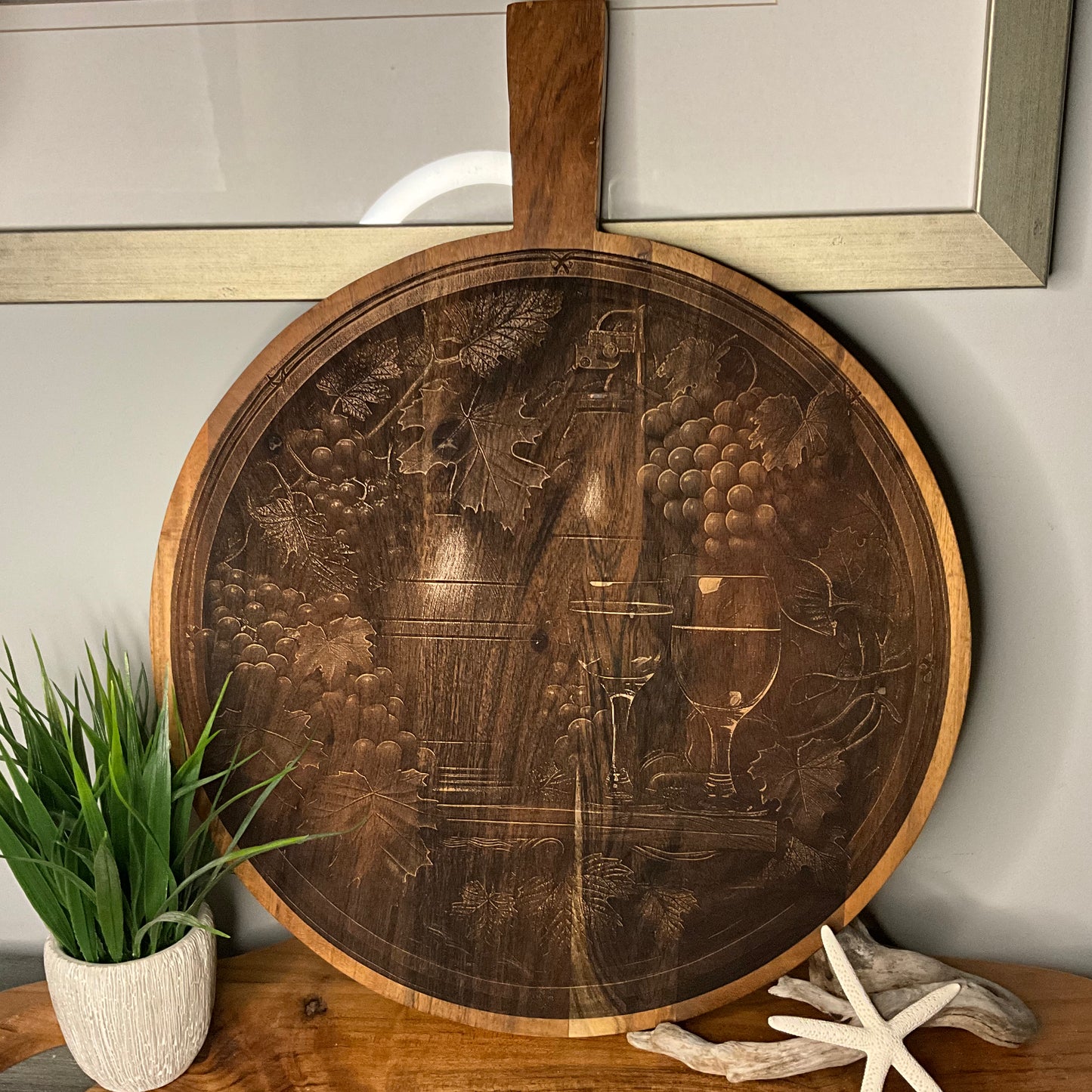 Round Board - Floral *Fully Engraved*