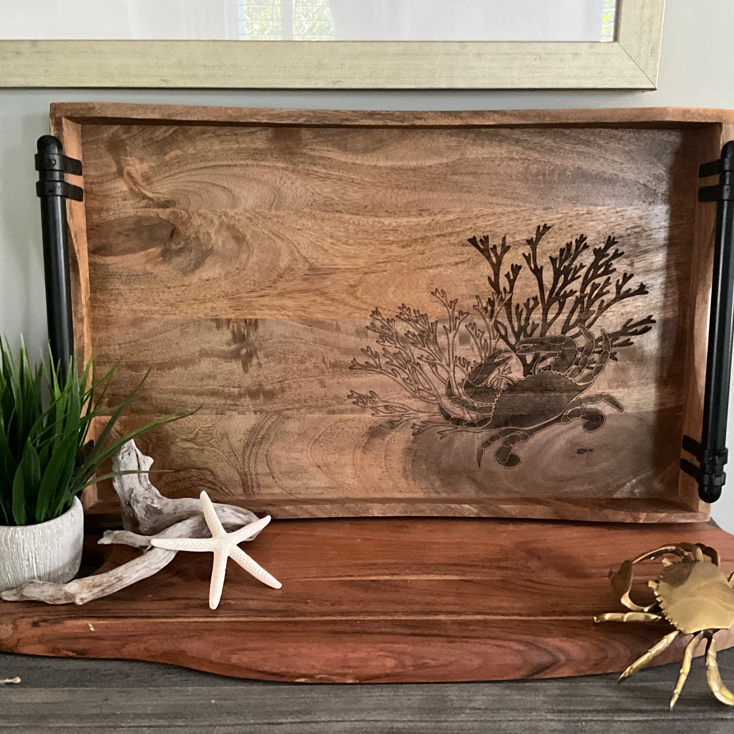 Crab and coral tray( no words)