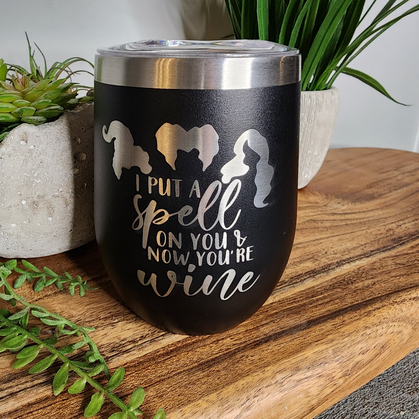 Halloween stemless wine glasses