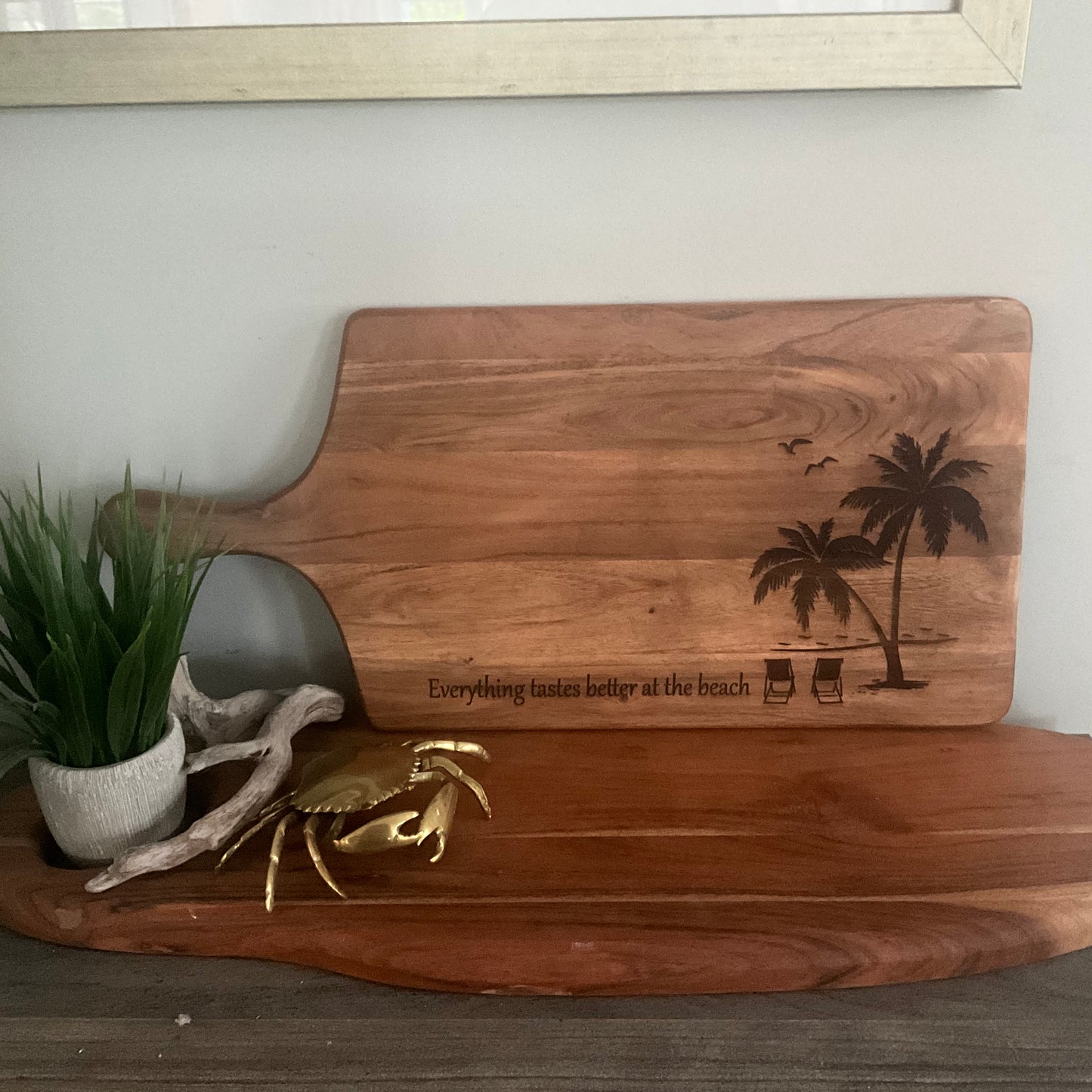 Everything tastes better at the beach, palm trees