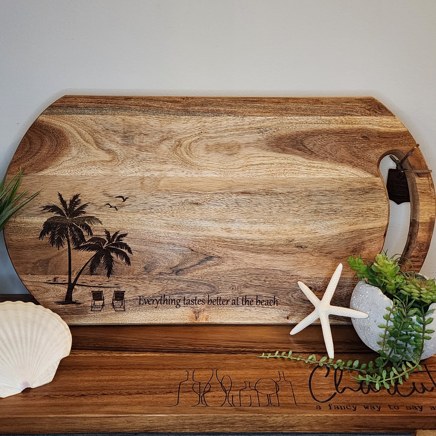 Everything tastes better at the beach, palm trees