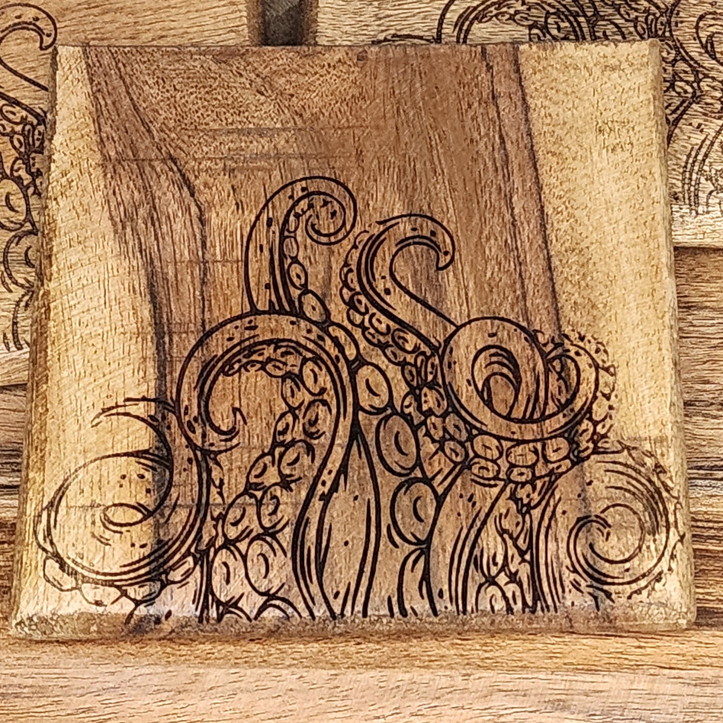 Wooden Coasters with Caddy