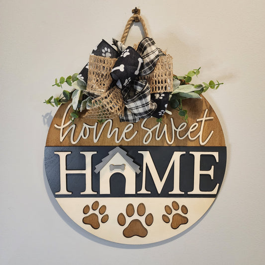 Dog welcome sign