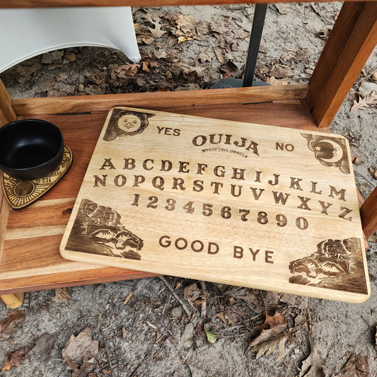 Ouija board charcuterie set with planchette and bowl