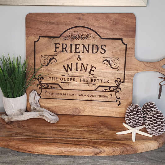 Friends and wine board