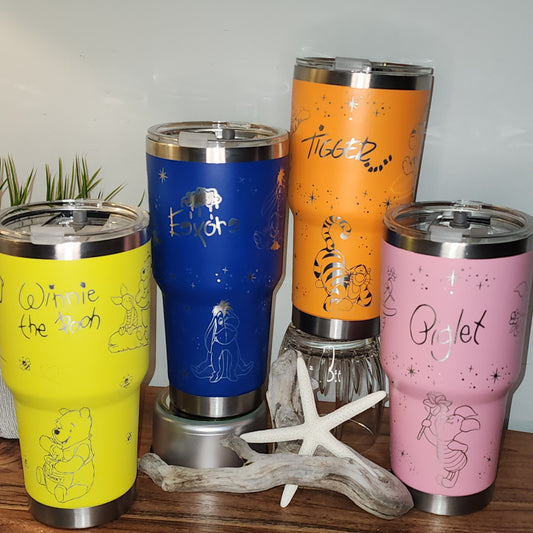 Pooh and friends - 30 oz tumbler no handle
