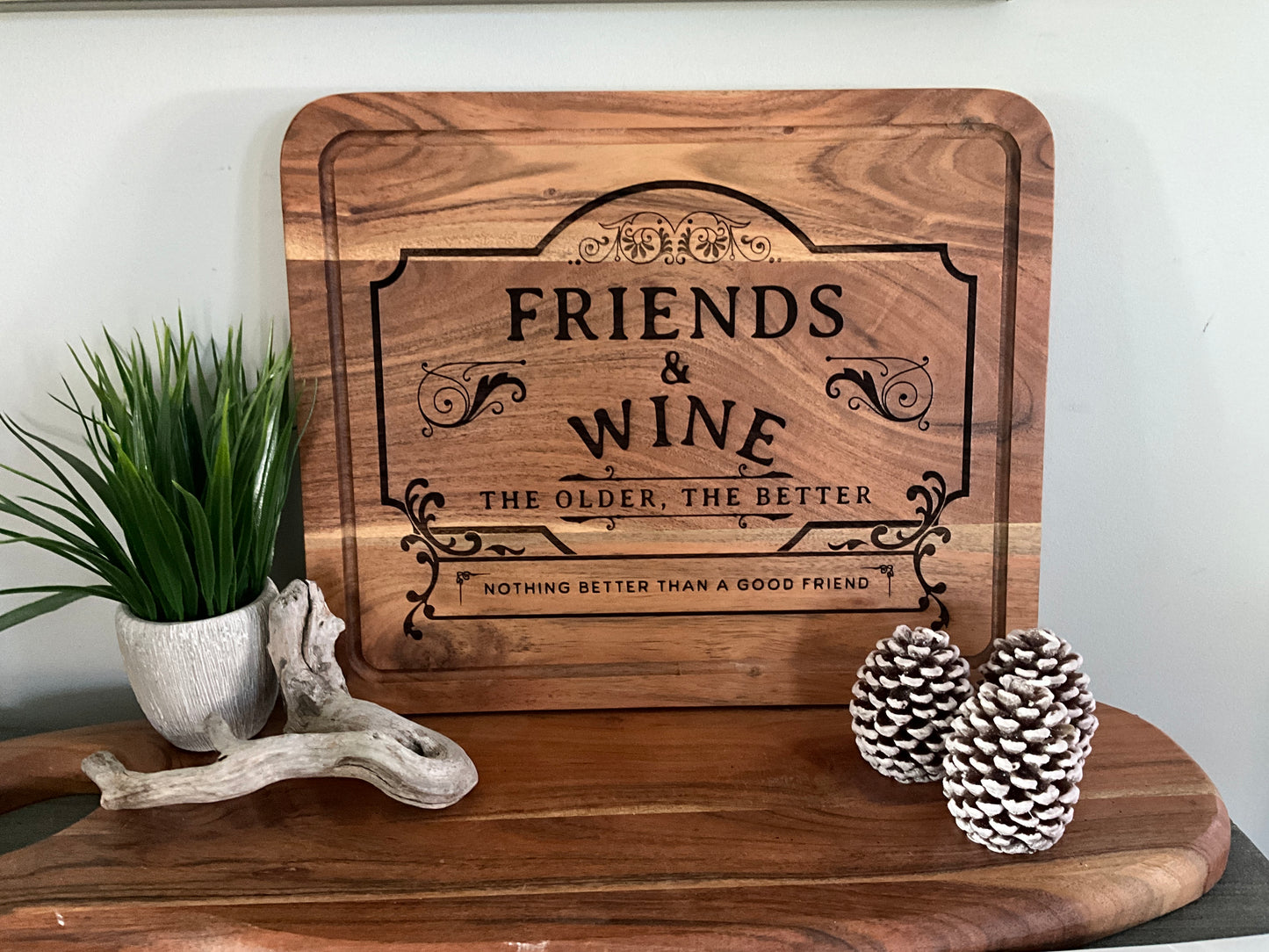 Friends and wine board