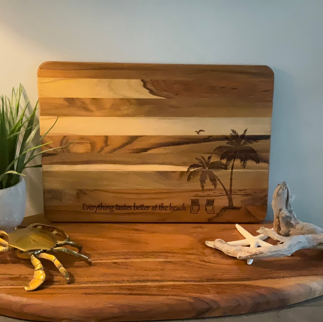 Everything tastes better at the beach, palm trees
