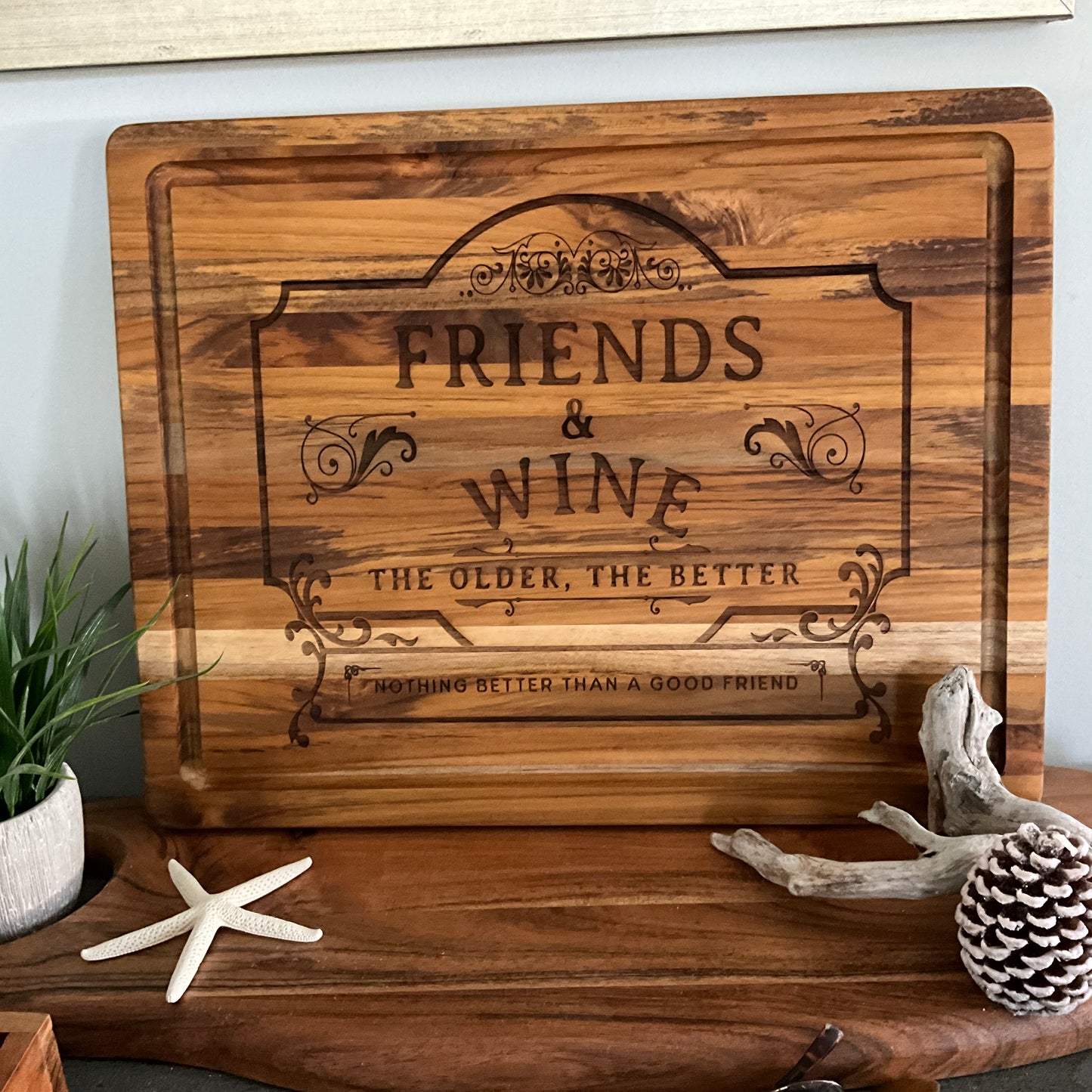 Friends and wine board