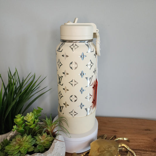 LV 32oz Insulated Bottle with matching boot and lid