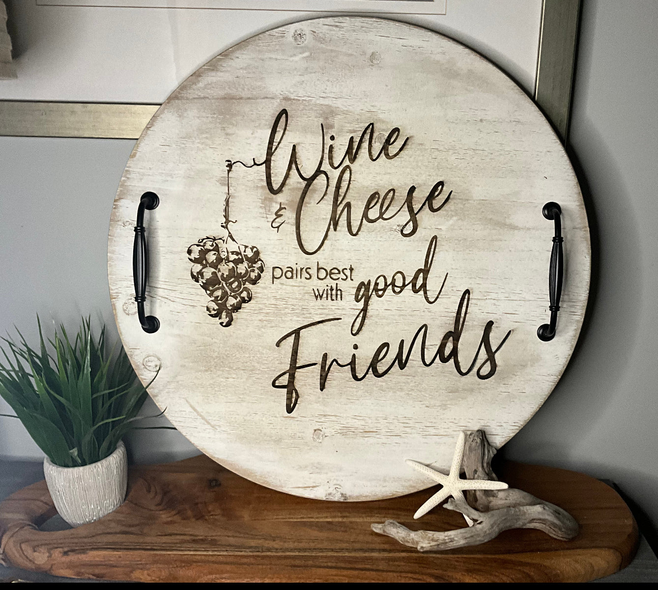 Wine and cheese pairs best with friends