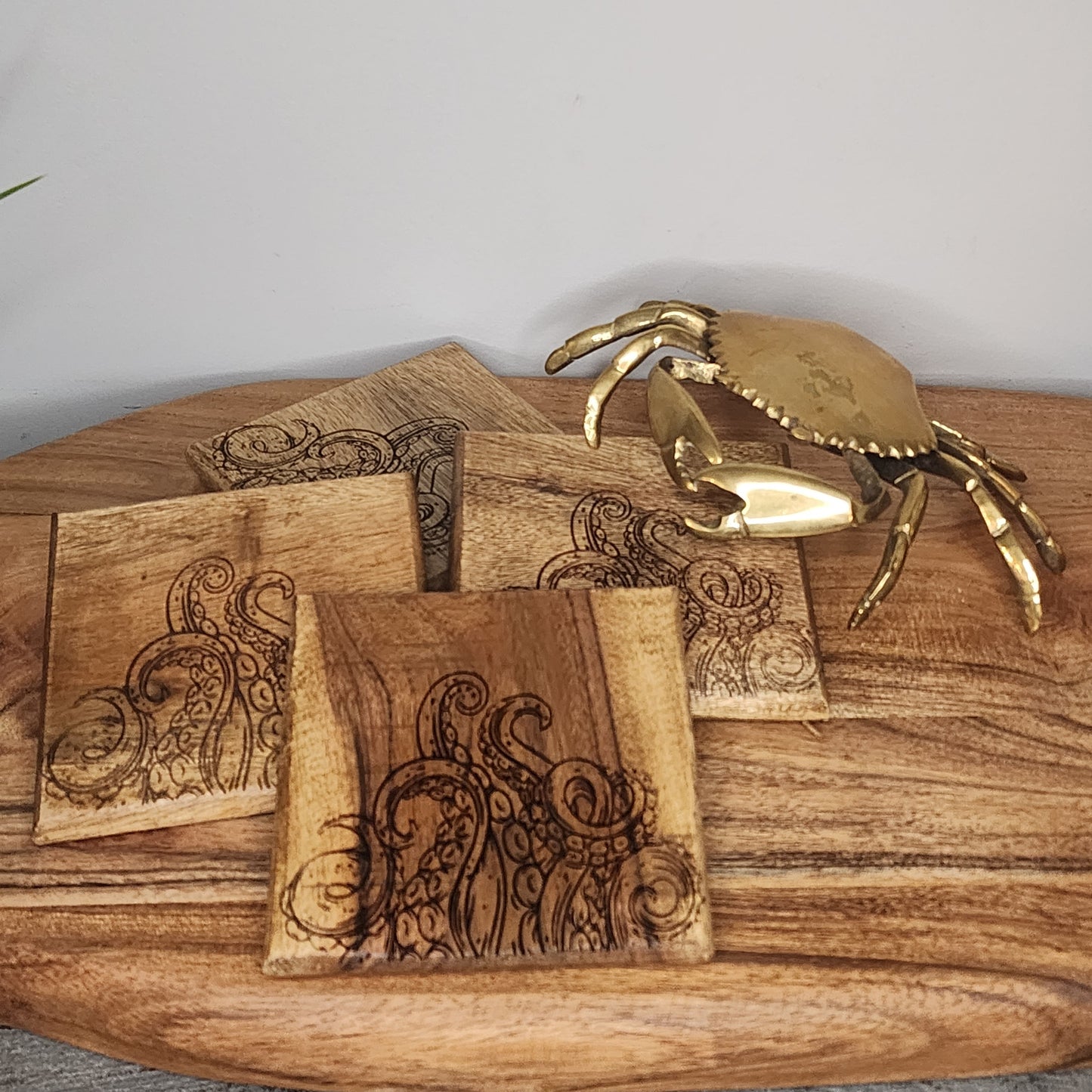 Wood Coasters set of 4