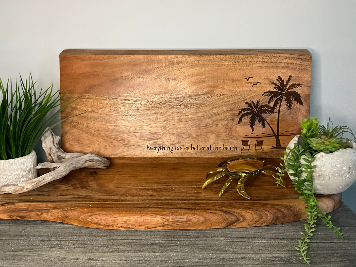Everything tastes better at the beach, palm trees