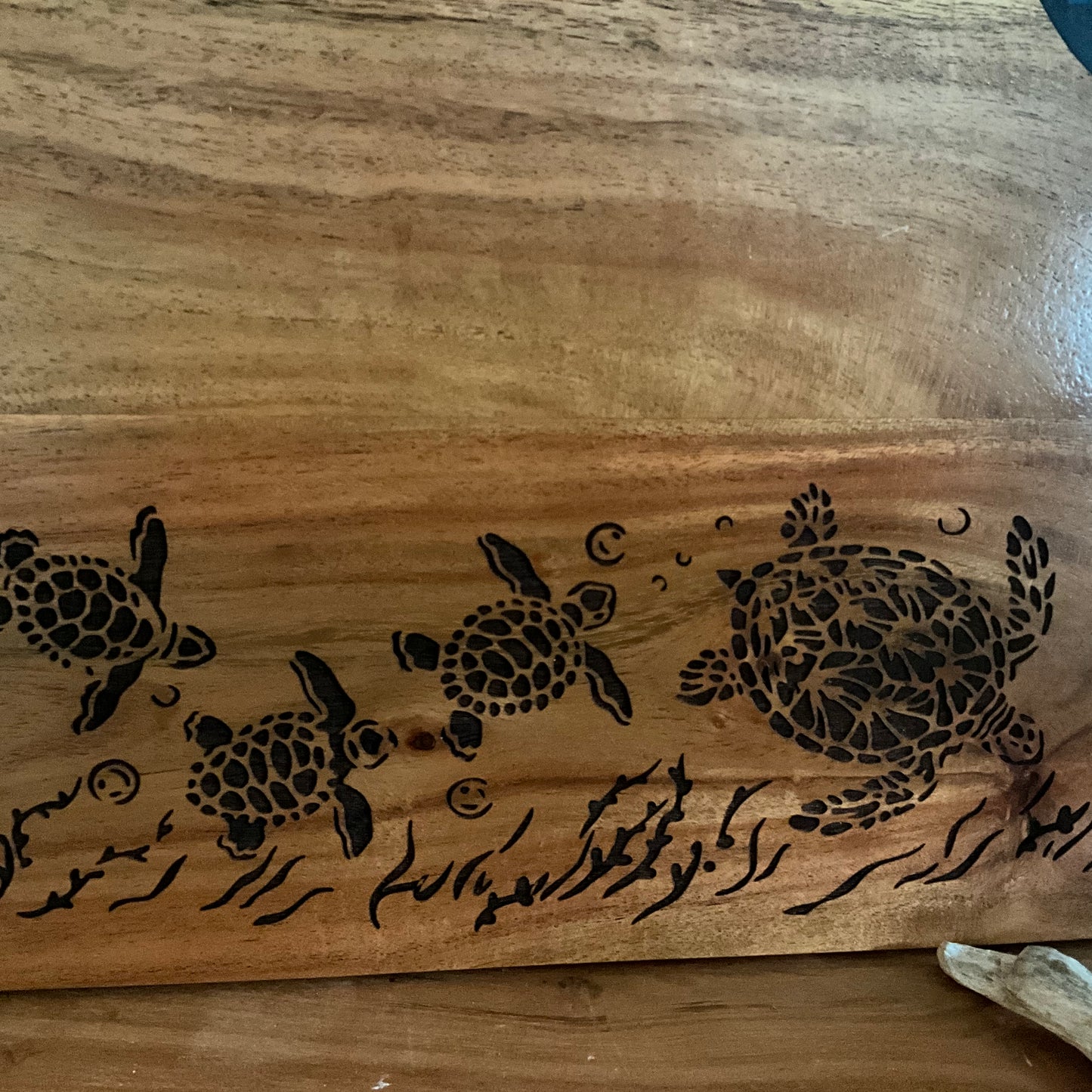 Epoxy tray with turtles