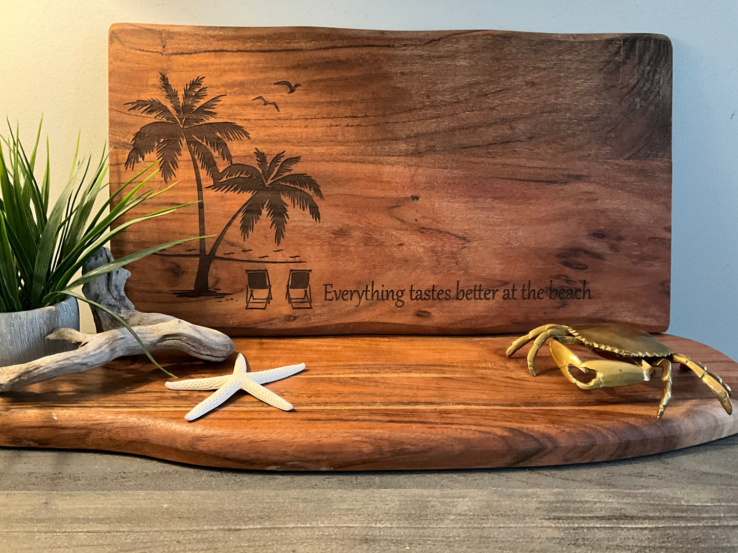 Everything tastes better at the beach, palm trees
