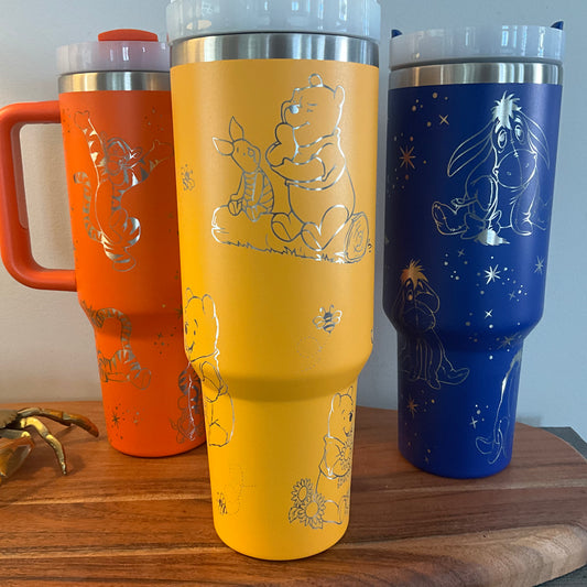 Pooh and friends 40 oz with handle