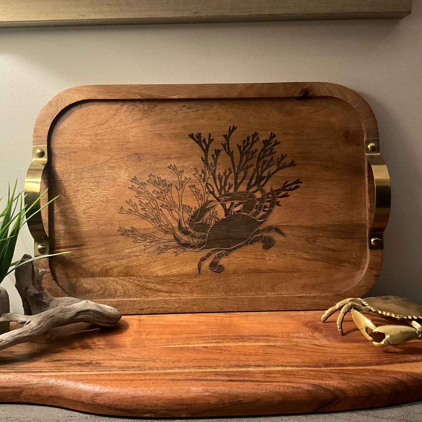 Crab and coral  tray( no words)