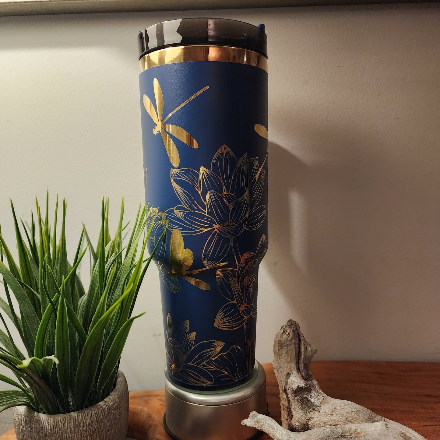 Dragonflies and lotus blossoms